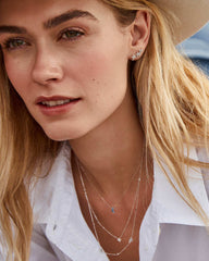 0.3 ct Star Cluster 14k White Gold Ear Climber Earrings in White Diamond