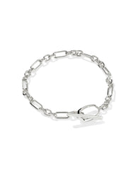 Sylvia Silver Metal Link and Chain Bracelet