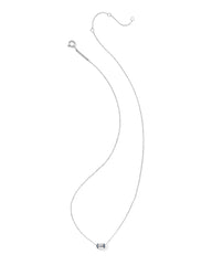 Tiny Football 14k White Gold Pendant Necklace