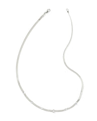Virginia Sterling Silver Chain Necklace in White Topaz
