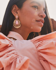 Zahara Vintage Gold Statement Earrings