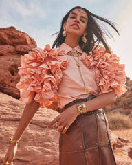 Zahara Vintage Gold Statement Earrings