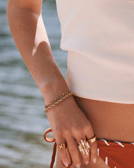 Noble Rope Link and Chain Bracelet in Vintage Gold