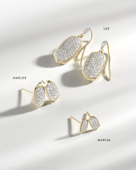 0.78 ct Lee Earrings in Pave Diamond and 14k White Gold