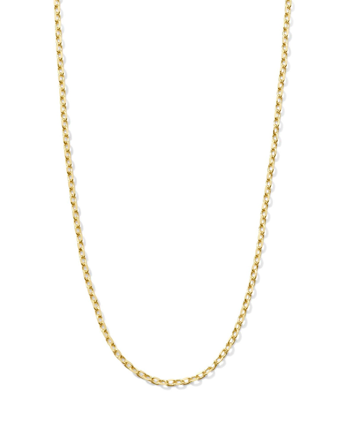20" Thin Chain Necklace in 14k Yellow Gold