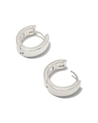 Flat Small 14mm Hoop Earrings in Sterling Silver