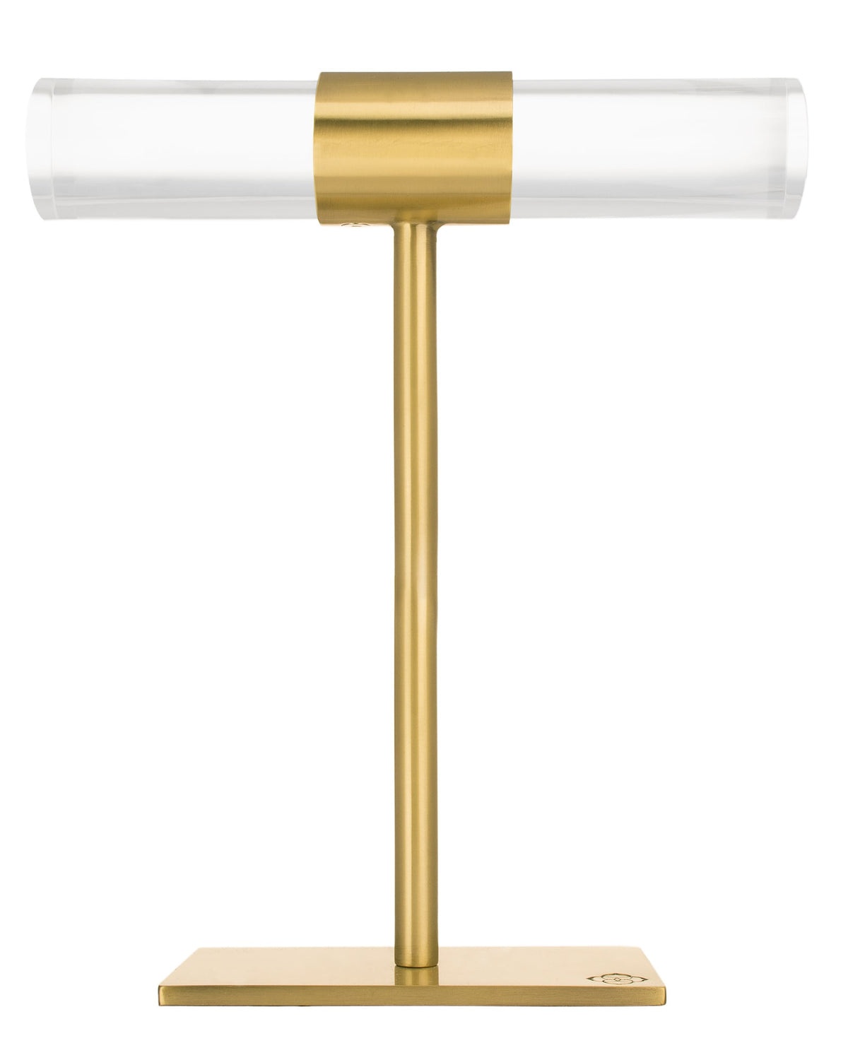 Large T-Bar Jewelry Stand in Antique Brass