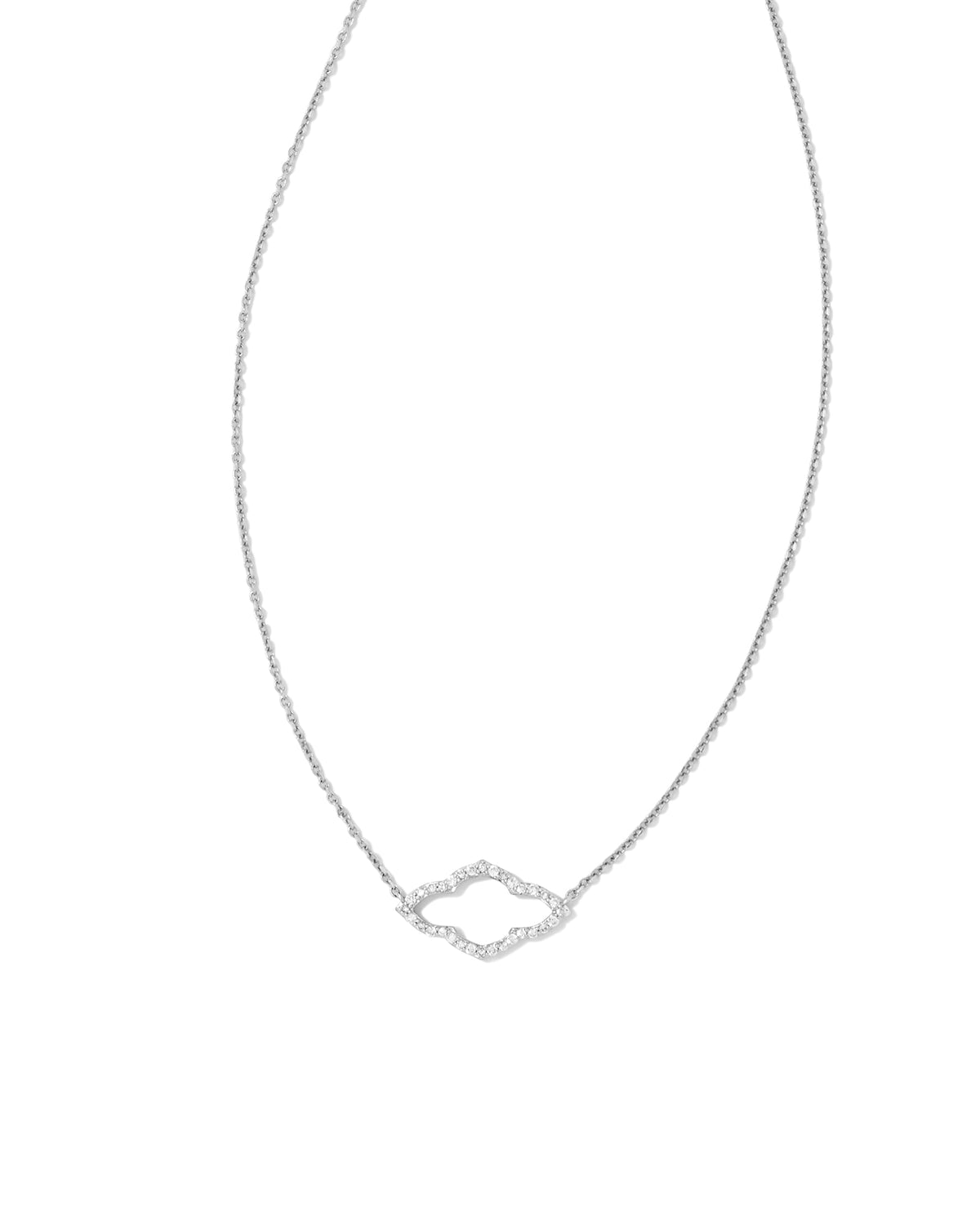0.16 ct Abbie 14k White Gold Pendant Necklace in White Diamond