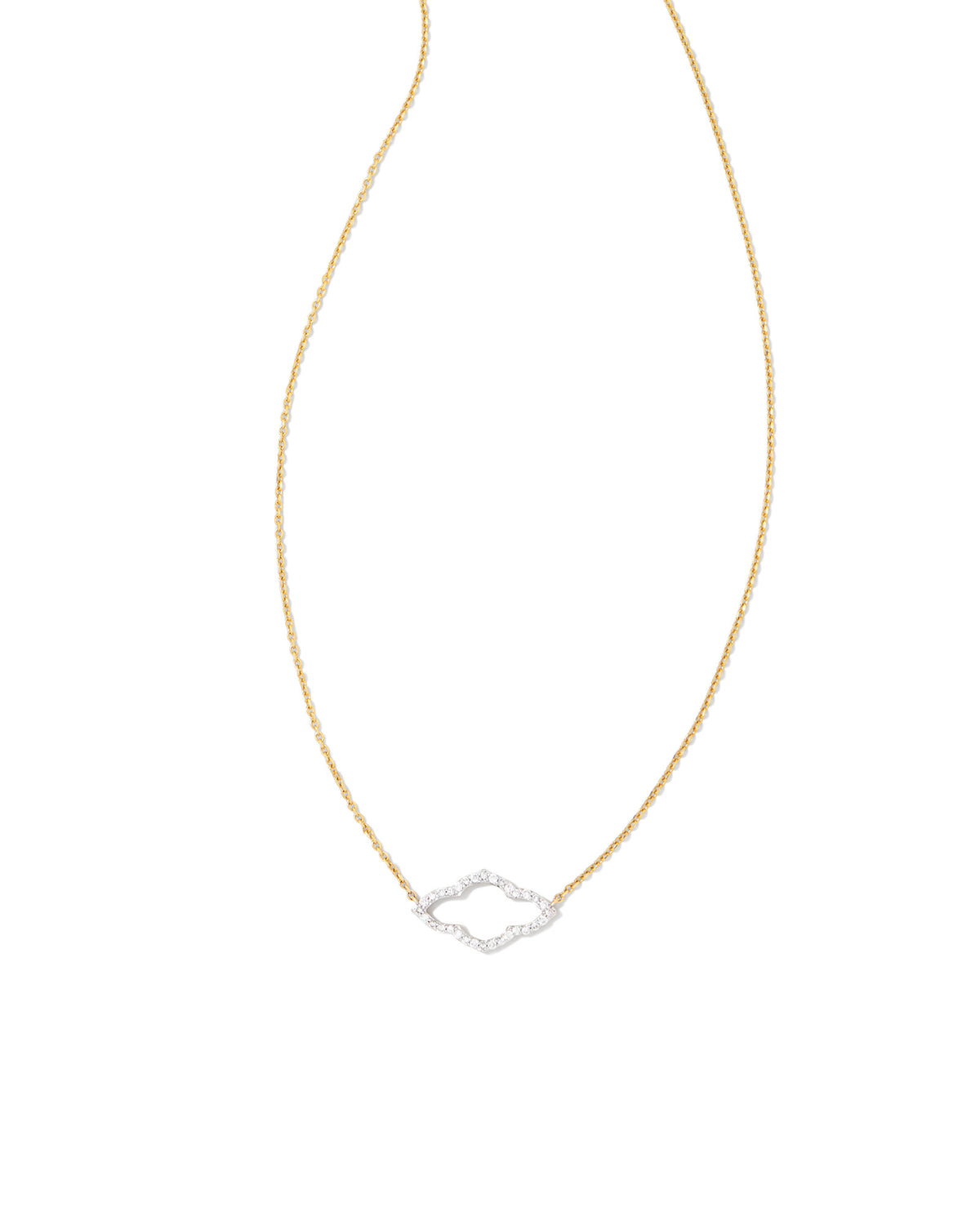 0.16 ct Abbie 14k Yellow Gold Pendant Necklace in White Diamond