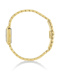 Adela Gold Tone Stainless Steel Watch in Black Mother-of-Pearl