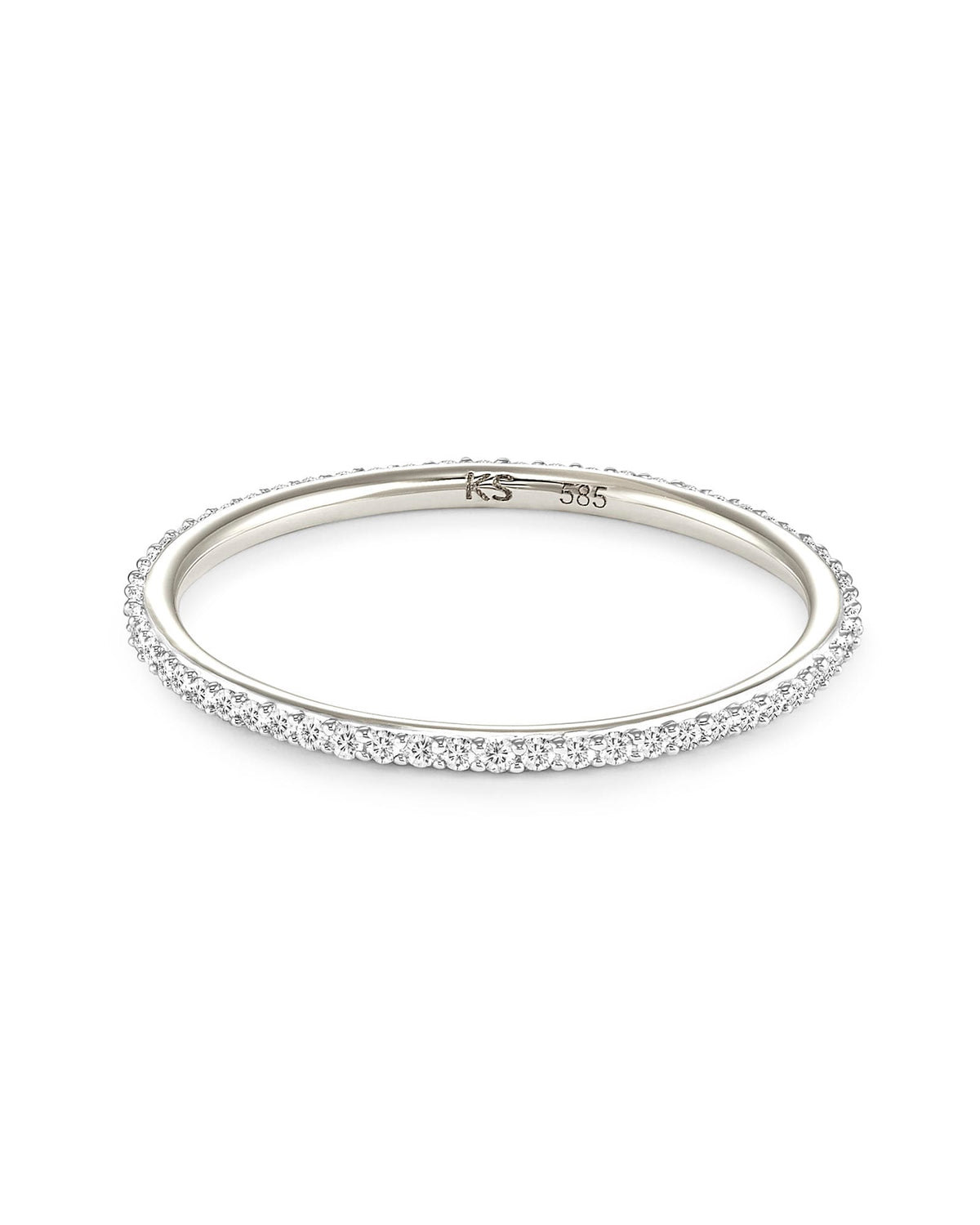 0.23 ct Angelina 14k White Gold Band Ring in White Diamond