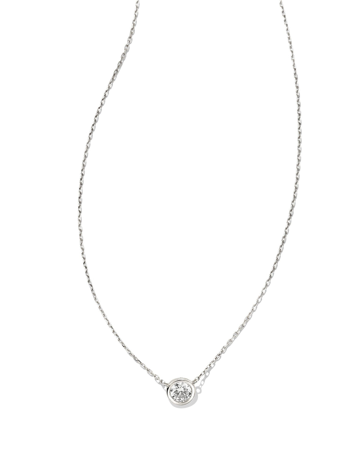 0.25 ct Audrey 14k White Gold Pendant Necklace in White Diamond