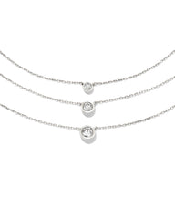 0.25 ct Audrey 14k White Gold Pendant Necklace in White Diamond