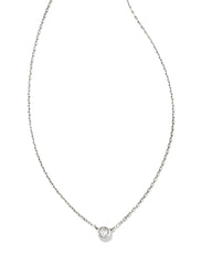 Audrey 14k White Gold Pendant Necklace in White Diamond, 0.07ct