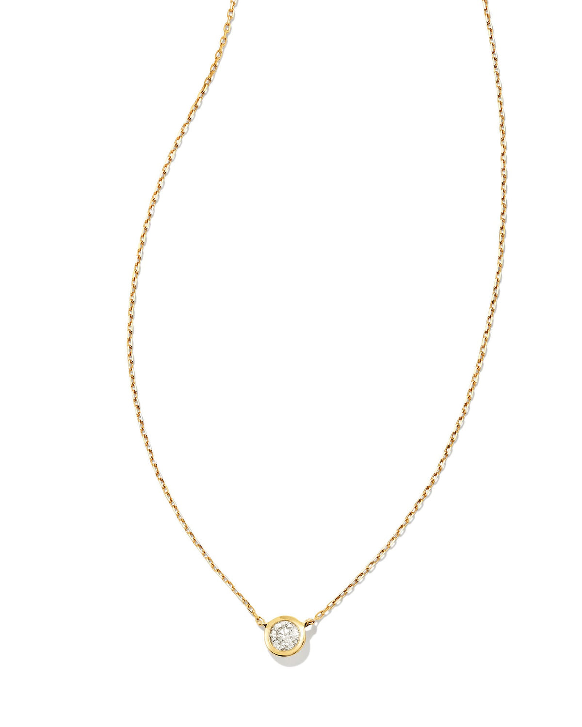 0.15 ct Audrey 14k Yellow Gold Pendant Necklace in White Diamond