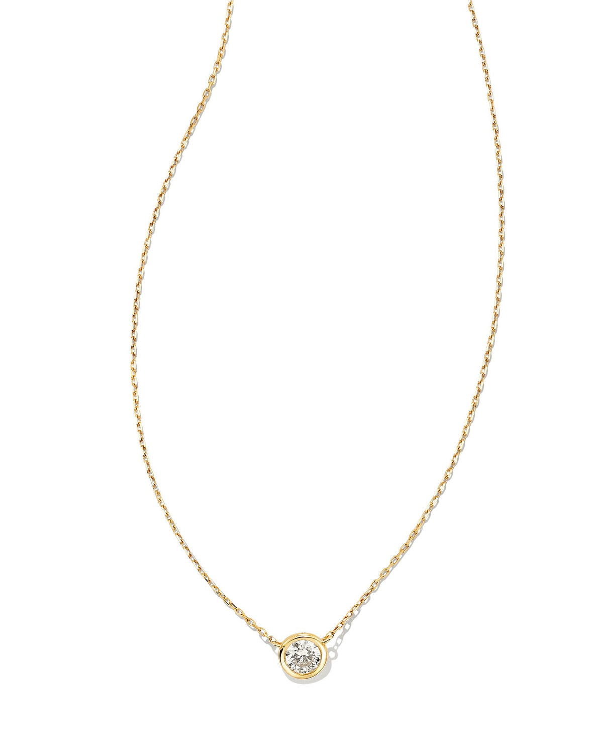 0.25 ct Audrey 14k Yellow Gold Pendant Necklace in White Diamond