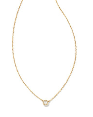 Audrey 14k Yellow Gold Pendant Necklace in White Diamond, 0.07ct