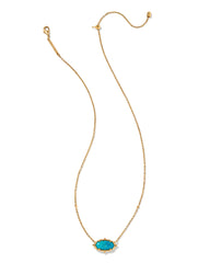 Baroque Elisa Vintage Gold Pendant Necklace in Black Banded Agate