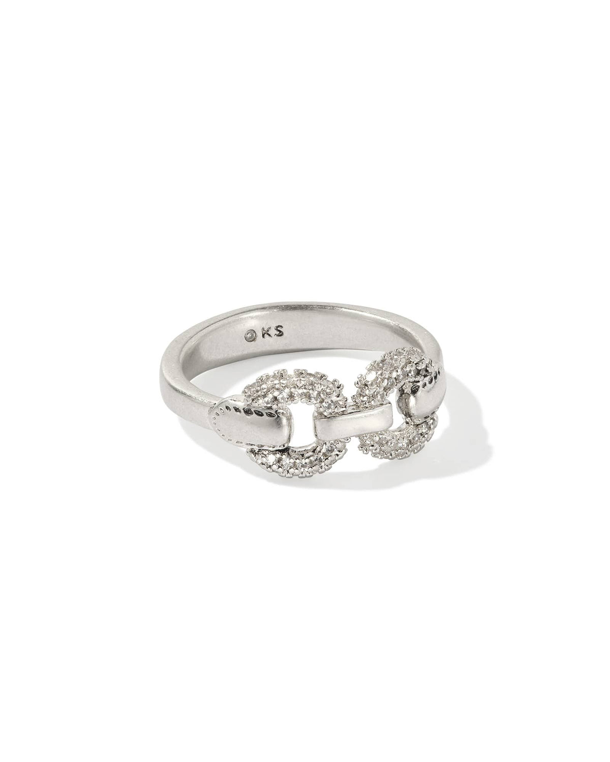 Beau Vintage Silver Pave Band Ring in White CZ