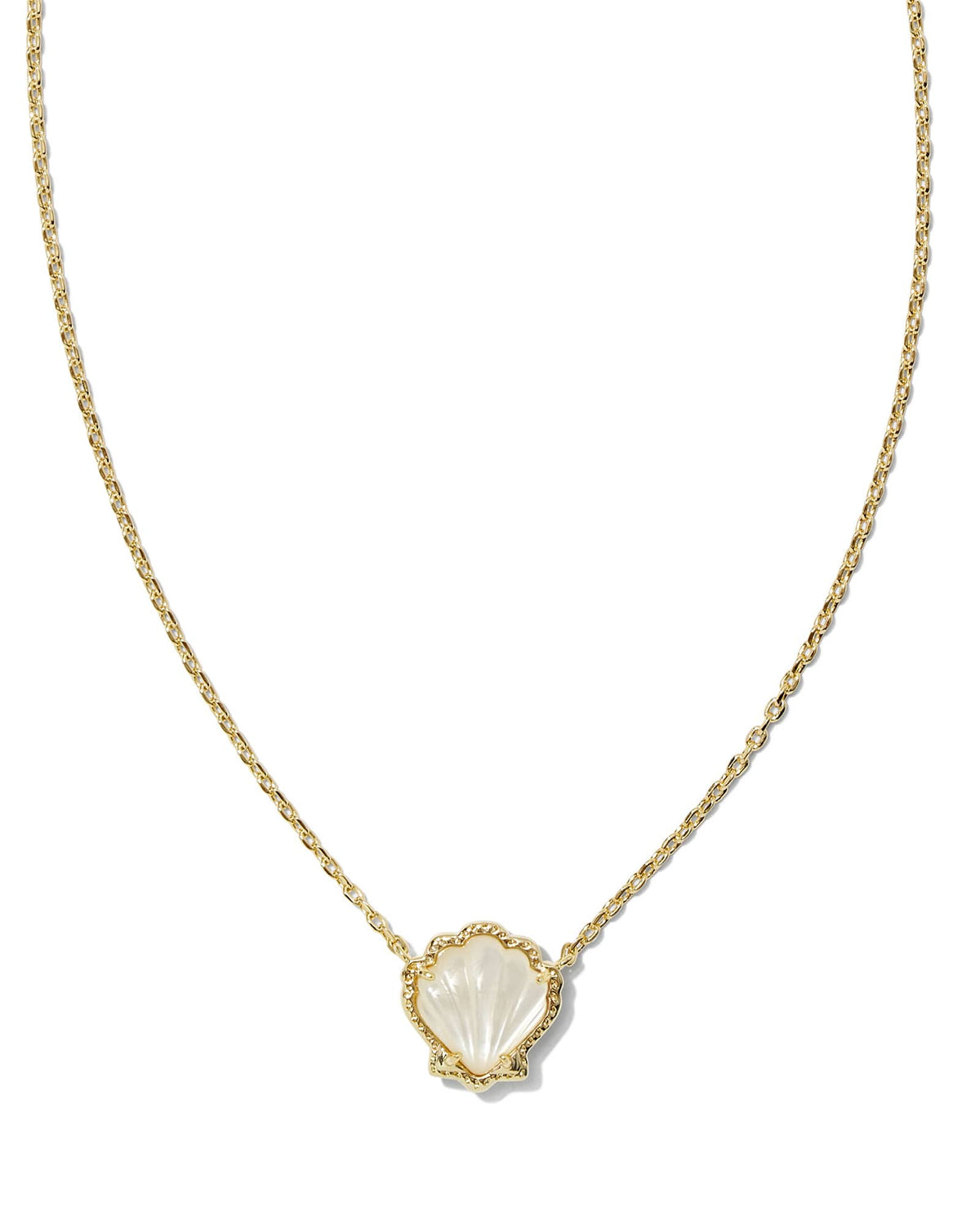 Brynne Shell Gold Short Pendant Necklace