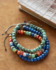 Cade Oxidized Sterling Silver Corded Bracelet in Blue Lapis