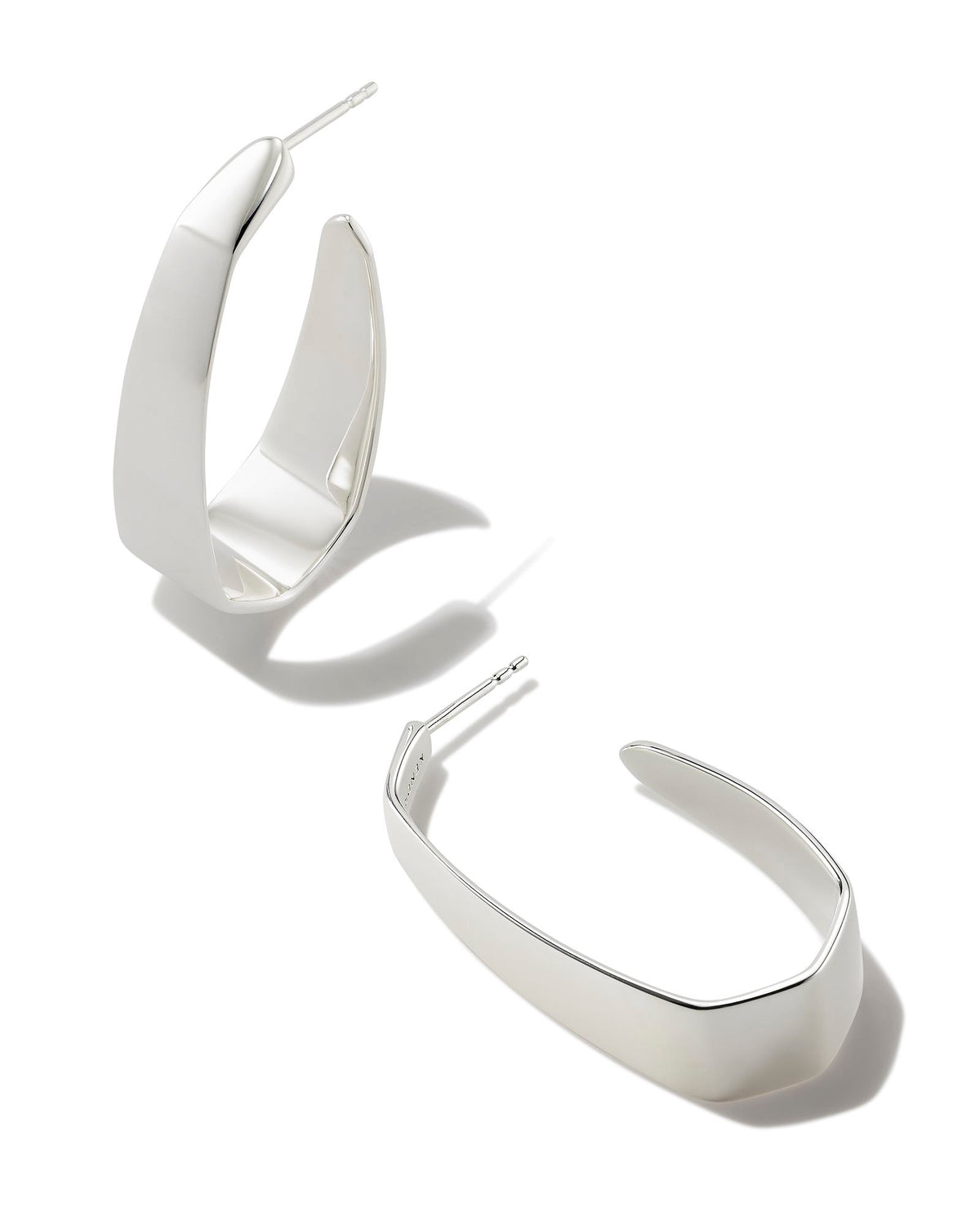 Cadence Large Hoop Earrings in Sterling Silver