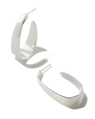 Cadence Large Hoop Earrings in Sterling Silver