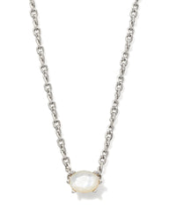 Cailin Silver Pendant Necklace in Ivory Mother-of-Pearl