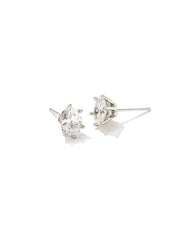 Cailin Silver Crystal Stud Earrings in White CZ