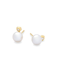 Cathleen 14k Yellow Gold Stud Earrings Freshwater Cultured Pearl