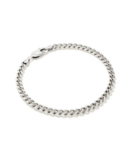 Curb Chain Bracelet in Oxidized Sterling Silver
