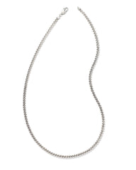 Curb Chain Necklace in Oxidized Sterling Silver
