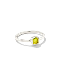 Davie Sterling Silver Band Ring in Peridot
