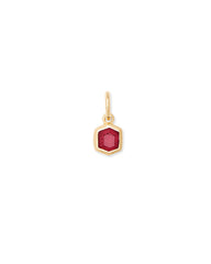 Davie 18k Gold Vermeil Charm in Garnet
