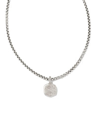 Davie Metal Charm Necklace in Oxidized Sterling Silver
