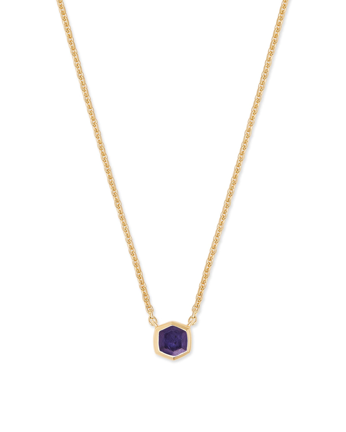 Davie 18k Gold Vermeil Pendant Necklace in Blue Iolite