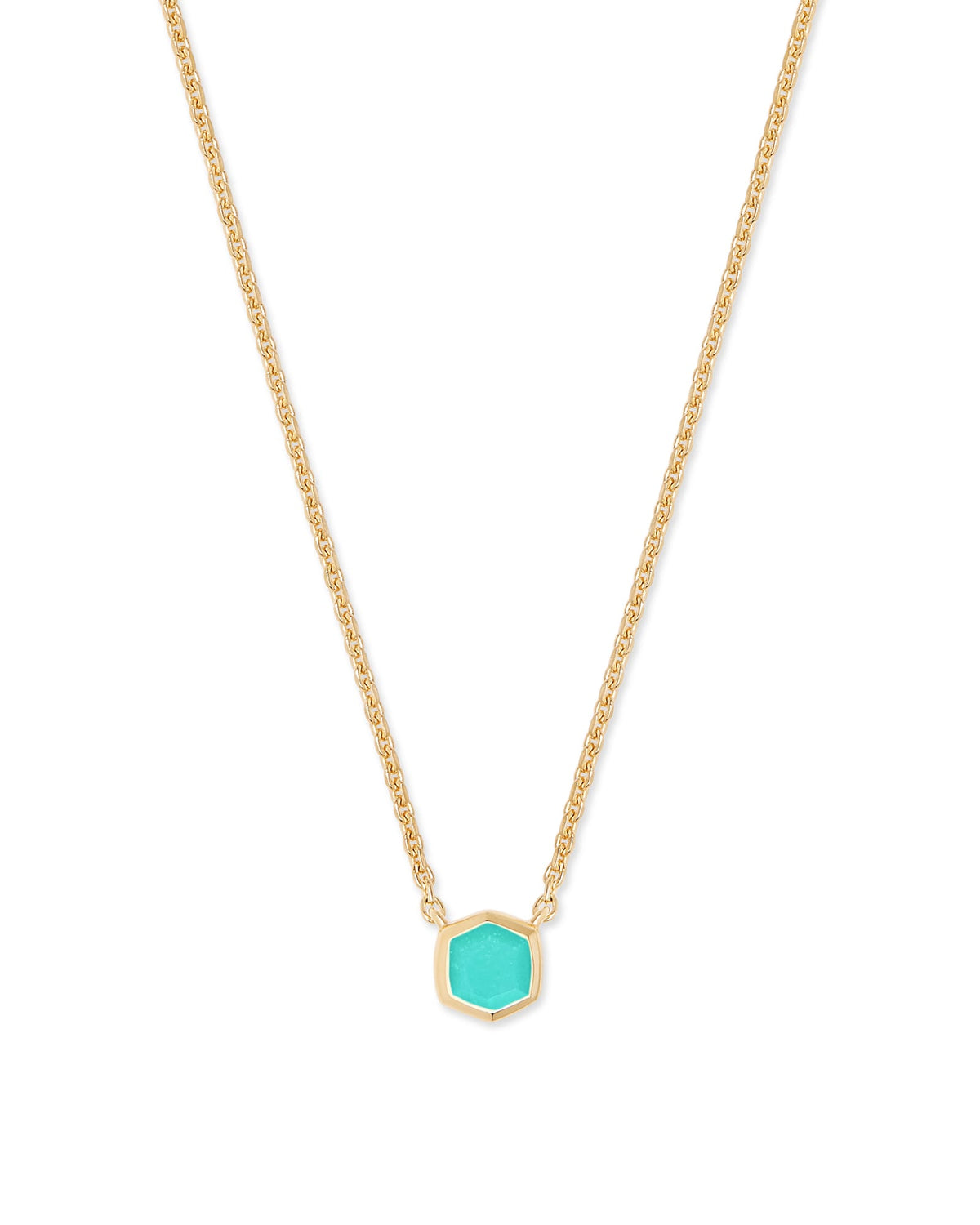Davie 18k Gold Vermeil Pendant Necklace in Chrysoprase