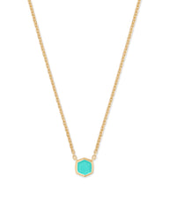 Davie 18k Gold Vermeil Pendant Necklace in Chrysoprase