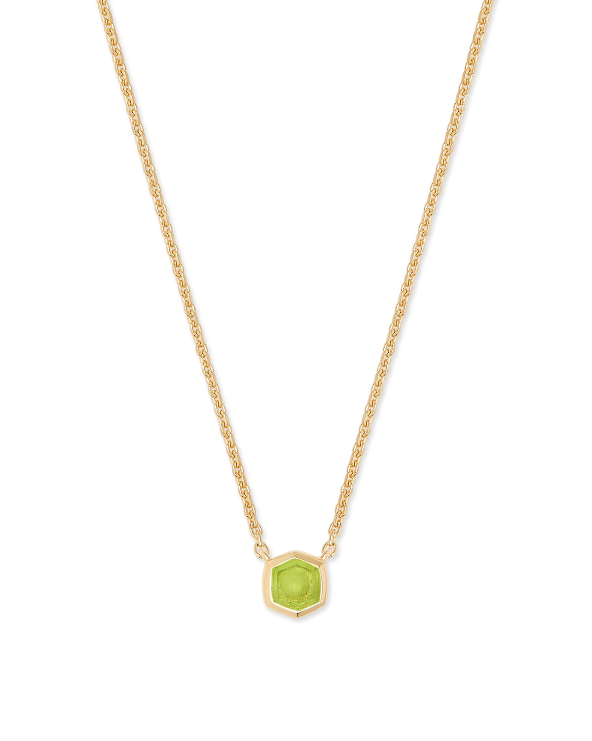 Davie 18k Gold Vermeil Pendant Necklace in Peridot