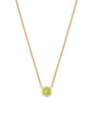 Davie 18k Gold Vermeil Pendant Necklace in Peridot