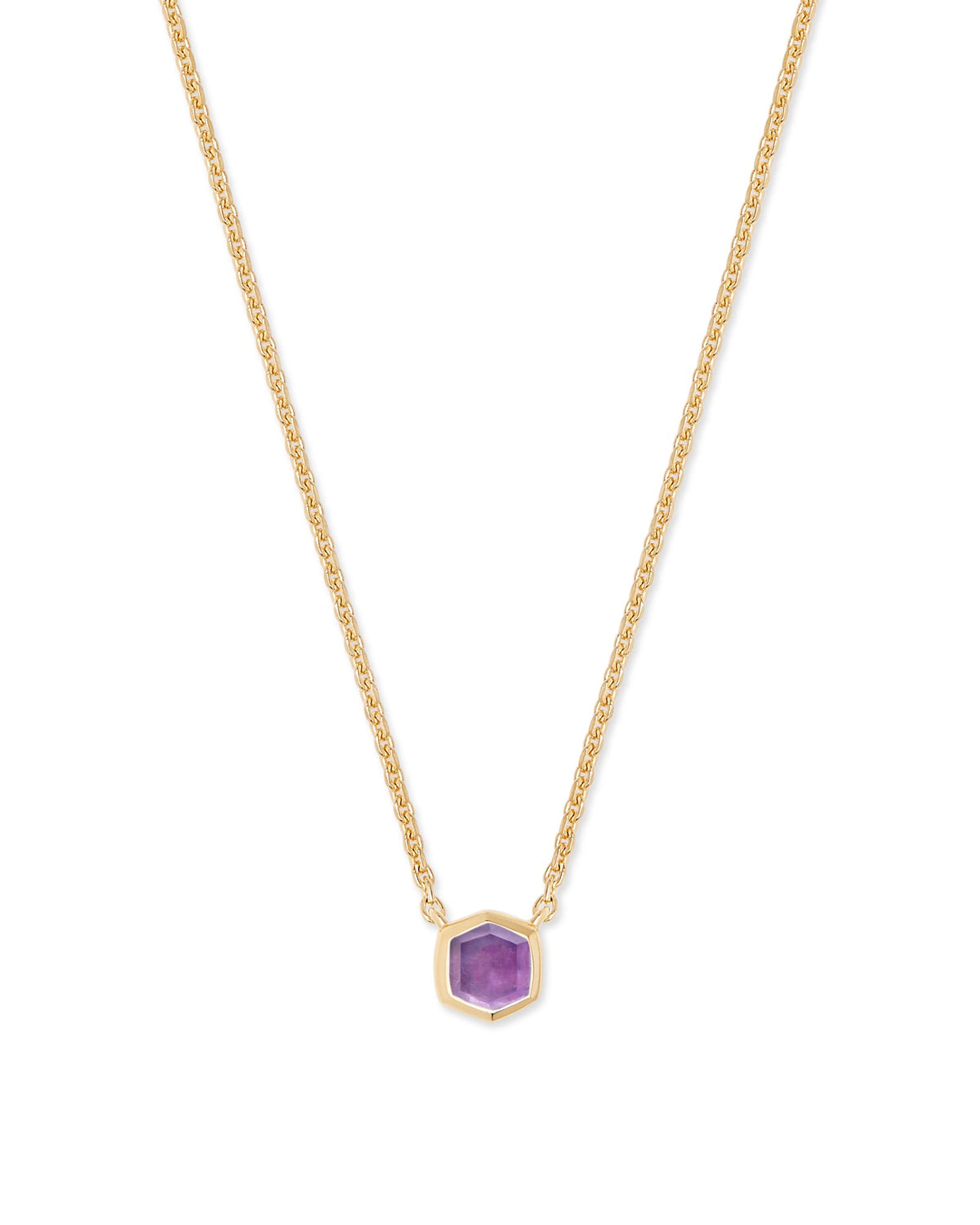 Davie 18k Gold Vermeil Pendant Necklace in Amethyst