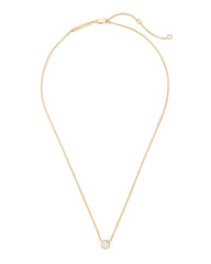 Davie 18k Gold Vermeil Pendant Necklace in Rock Crystal