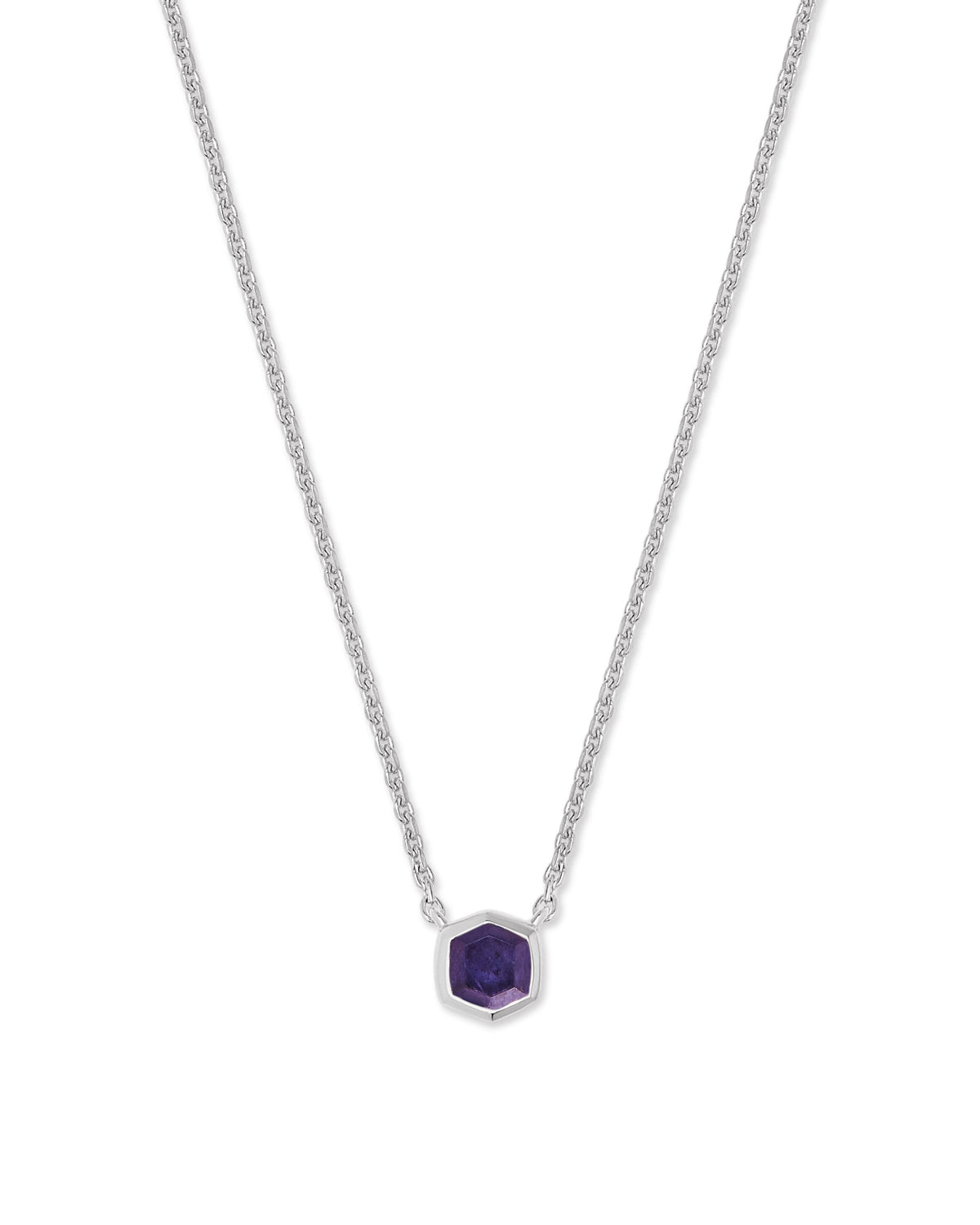 Davie Sterling Silver Pendant Necklace in Blue Iolite