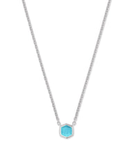 Davie Sterling Silver Pendant Necklace in Turquoise