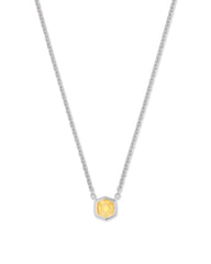 Davie Sterling Silver Pendant Necklace in Light Citrine