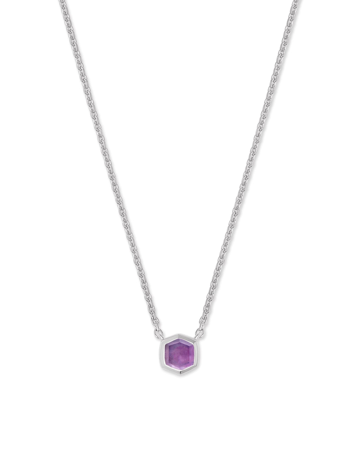 Davie Sterling Silver Pendant Necklace in Amethyst