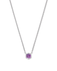 Davie Sterling Silver Pendant Necklace in Amethyst