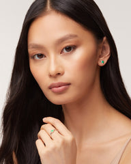 Davie Sterling Silver Band Ring in Chrysoprase