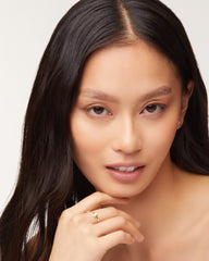 Davie Sterling Silver Band Ring in Light Citrine