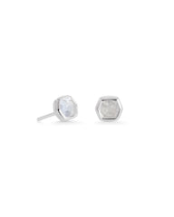 Davie Sterling Silver Stud Earrings in Rock Crystal